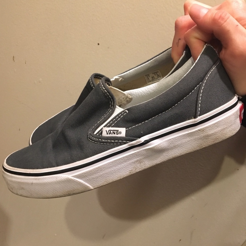 Gray Slip On Vans